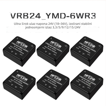 VRB2403/05/09/12/15/24YMD-6WR3 izolirani napajajući modul s stabilizacijom DC napona i zaštitom od kratkog spoja