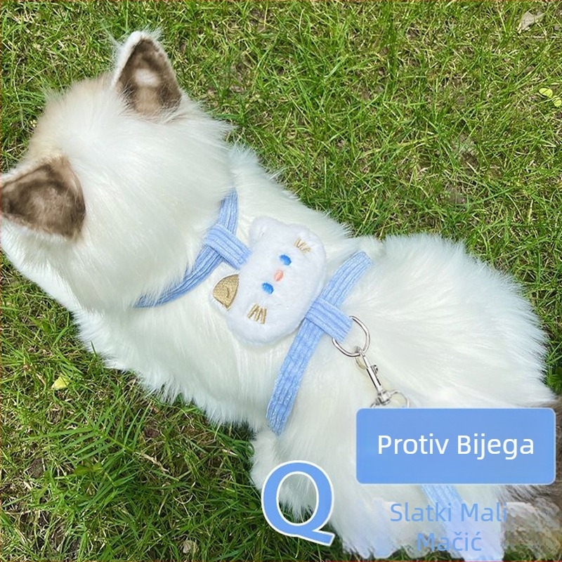 Mačji kaiš protiv bijega, Neproširiv, Materijal: Platno, Za mačke