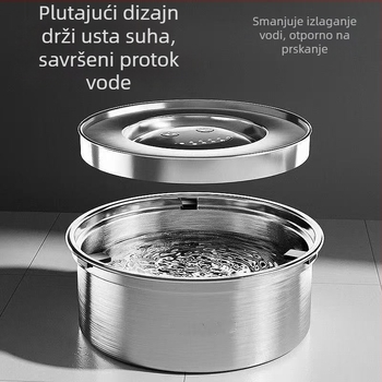 Viseća posuda za piće kućnim ljubimcima – bez prosipavanja tekućine, od nehrđajućeg čelika 304, odvojiva i jednostavna za čišćenje, kapacitet 1L/3L/5.6L (304 nehrđajući čelik; kapacitet 1L/3L/5.6L; odvojiva; viseća)