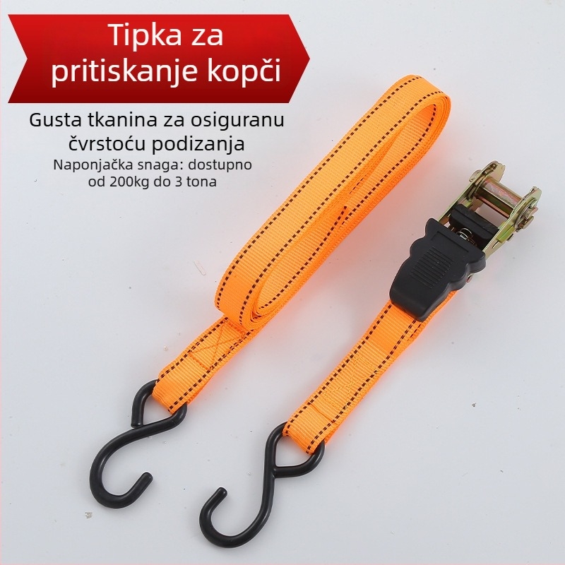 4-dijelni set remena za pričvršćivanje s mehanizmom ratchet, nosivost 800 kg, Marka: Tensioner