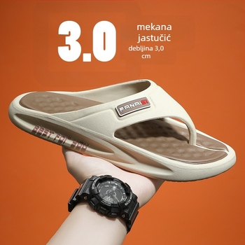 Muške PVC japanke, otvoreni prsti, prozračne, lagane, protuklizne, 3 cm debela potplata, injekcijski oblikovane