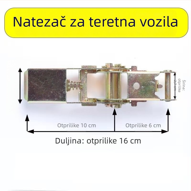 Natezač remena za teret s ratchet mehanizmom, proširenim i debelim tijelom