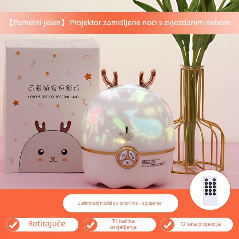 Zvjezdani projektor noćno svjetlo (Ugrađena baterija, Bluetooth, Nema pametne kontrole)