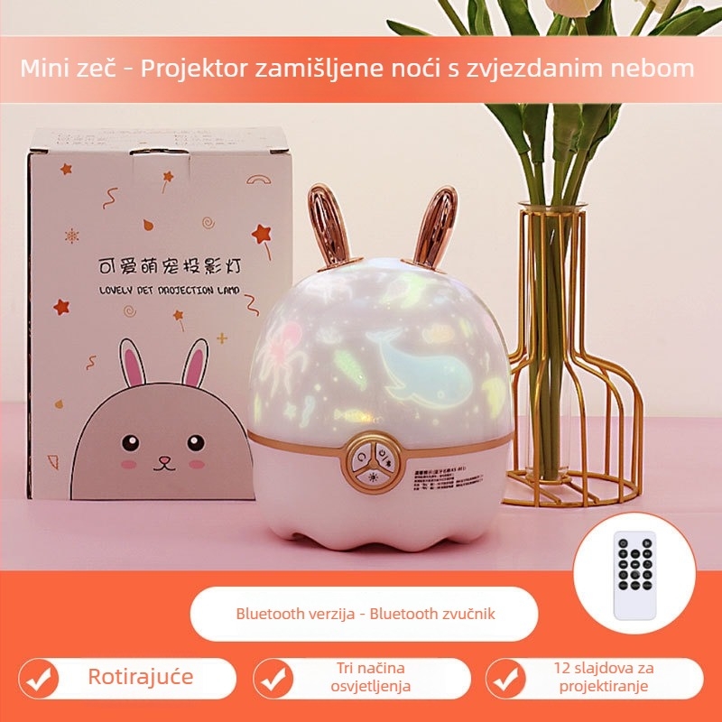 Zvjezdani projektor noćno svjetlo (Ugrađena baterija, Bluetooth, Nema pametne kontrole)