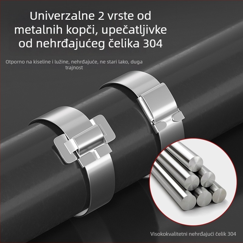 Kafwell 304 nehrđajući čelik – remenske kopče, debljina 0,7 mm, nosivost 800 kg, za pakiranje