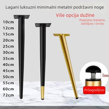 Željezne podesive konusne noge namještaja – konusnog oblika, model 01, marka Yalai Flight Star; pogodne za stolove, noćne ormariće, kauče, ormariće, šank stolove i radne stolove; moderan minimalistički stil, kovano željezo.