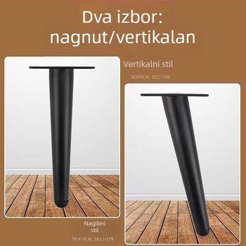 Željezne podesive konusne noge namještaja – konusnog oblika, model 01, marka Yalai Flight Star; pogodne za stolove, noćne ormariće, kauče, ormariće, šank stolove i radne stolove; moderan minimalistički stil, kovano željezo.