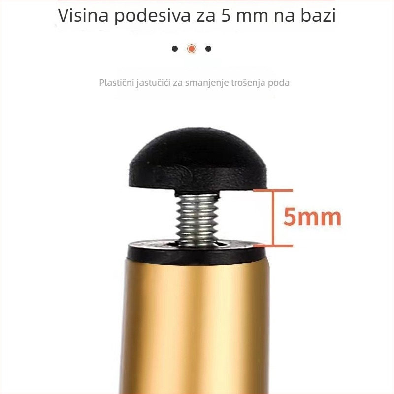 Željezne podesive konusne noge namještaja – konusnog oblika, model 01, marka Yalai Flight Star; pogodne za stolove, noćne ormariće, kauče, ormariće, šank stolove i radne stolove; moderan minimalistički stil, kovano željezo.