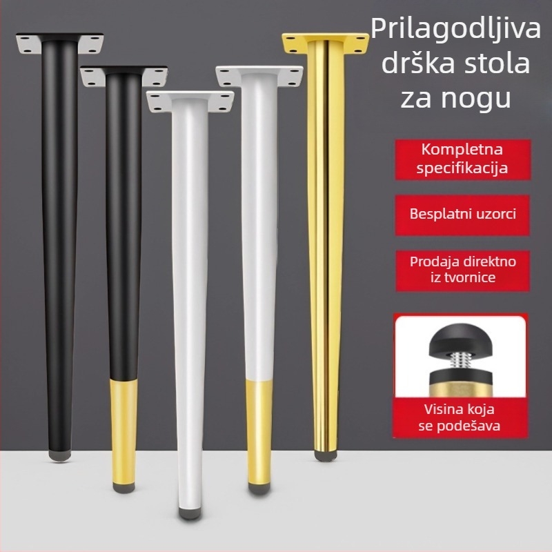 Konusne noge stola – ugljični čelik, model 125, Jinlaigu Hardware, elektroplatiranje i pečeni premaz, moderni minimalistički stil
