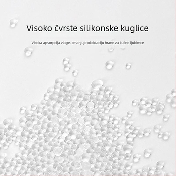 Ručna silikonska hranilica za kućne ljubimce sa prozirnim prozorom, paket od 100 komada