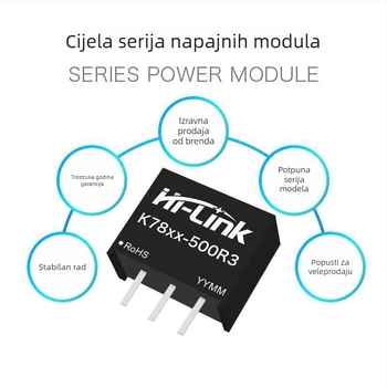 DC-DC neizolirani modul napajanja, model K7803-500R3, ultra-široki ulaz, regulirani izlaz 3.3V, jedan izlaz (Model: K7803-500R3; Brand: Mps; Ulaz: ultra-široki; Izlaz: 3.3V reguliran; Kanali: 1; Izolacija: neizolirani)