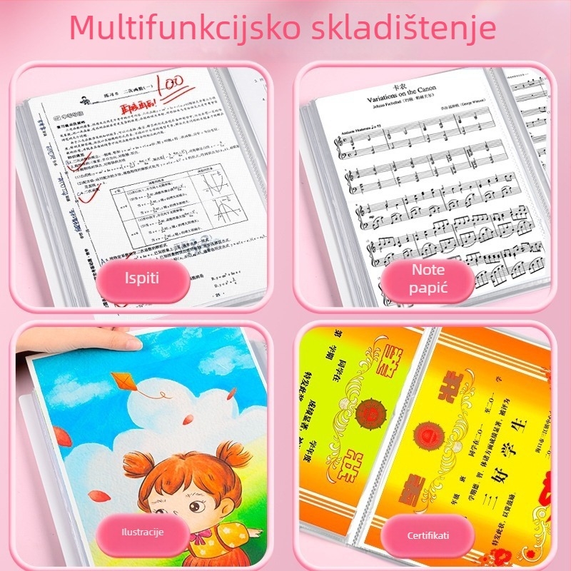 Album folder Cartoon model Morning Rainbow, PP materijal, pogodan za A4 dokumente