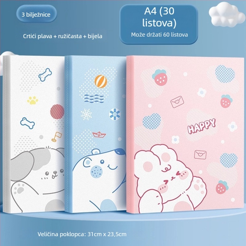 Album folder Cartoon model Morning Rainbow, PP materijal, pogodan za A4 dokumente