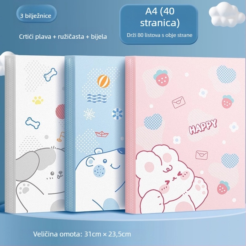 Album folder Cartoon model Morning Rainbow, PP materijal, pogodan za A4 dokumente