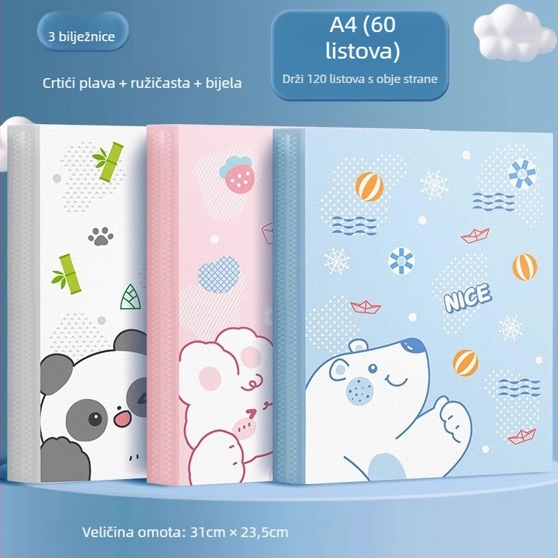 Album folder Cartoon model Morning Rainbow, PP materijal, pogodan za A4 dokumente