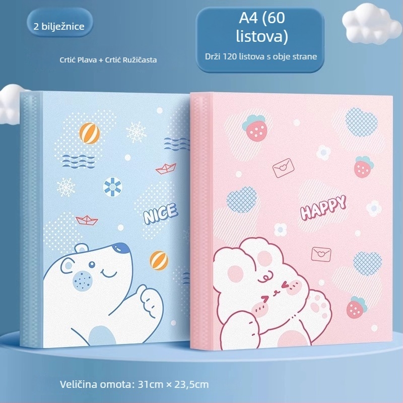Album folder Cartoon model Morning Rainbow, PP materijal, pogodan za A4 dokumente