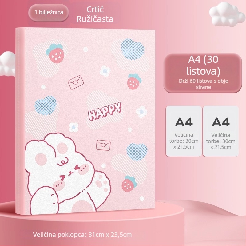 Album folder Cartoon model Morning Rainbow, PP materijal, pogodan za A4 dokumente