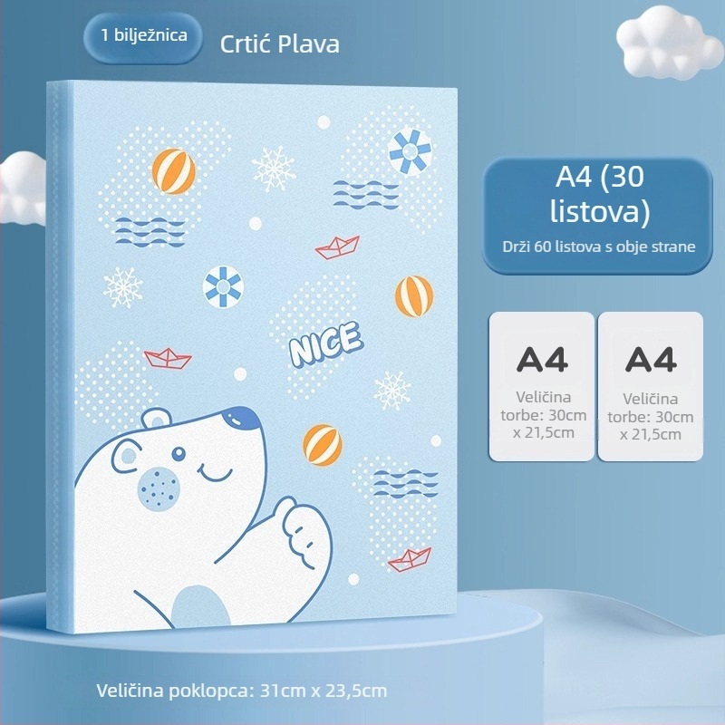 Album folder Cartoon model Morning Rainbow, PP materijal, pogodan za A4 dokumente