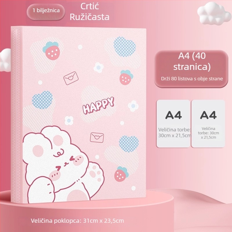 Album folder Cartoon model Morning Rainbow, PP materijal, pogodan za A4 dokumente