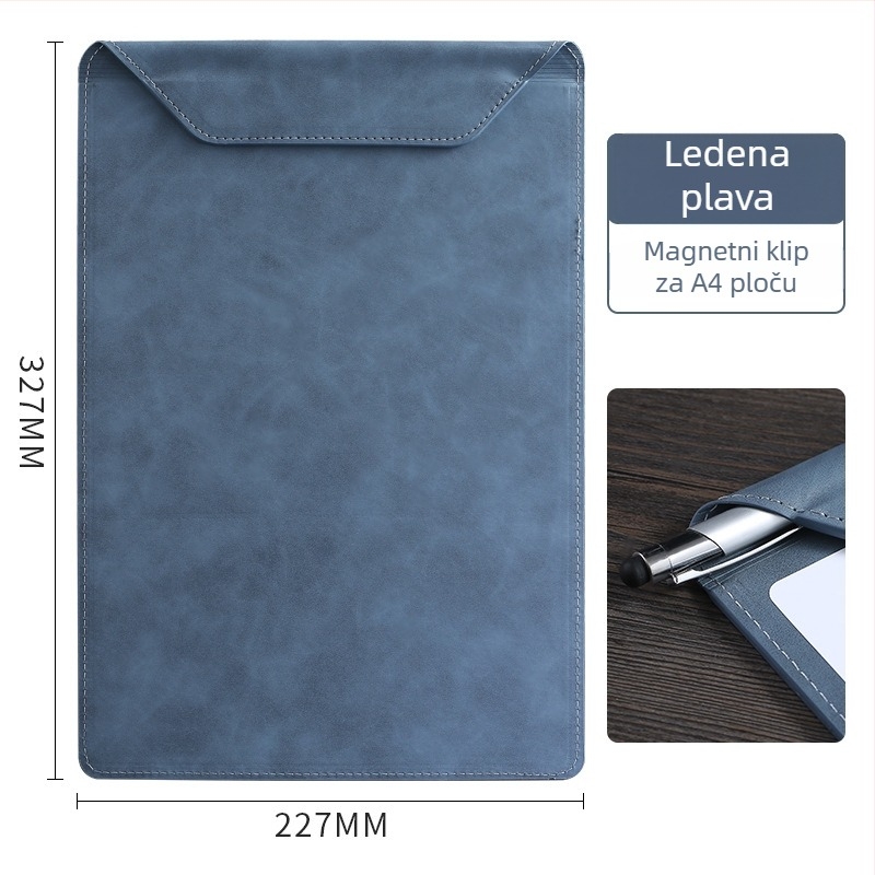 Kožna ploča za pisanje s jednostrukim stegom, kompatibilna s A4/A5, 4 mm ploča, logotip uključen, mogućnost prilagodbe
