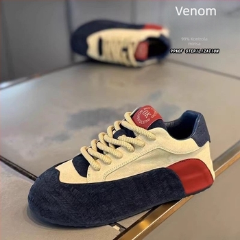 Unisex tenisice s PU gornjim dijelom, PVC đon, vezanje, ležerni stil s okruglim vrhom