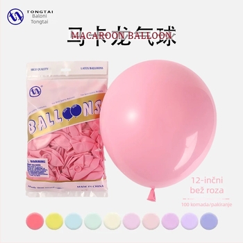 Tongtai Macaron lateks balon, okrugli oblik, tiskani logo, uzorci: znakovi zodijaka, crtići, ljubav, tekst