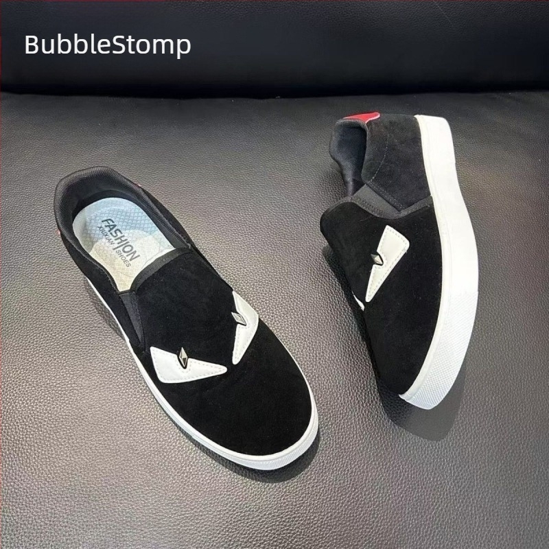 Casual tenisice Little Monster s motívom, slip-on sa elastikom; gornji dio od prvog sloja kože, EVA ulošak, mrežasti podstavak, gumeni đon, injekijski oblikovan đon; prozračan, lagan, protuklizan