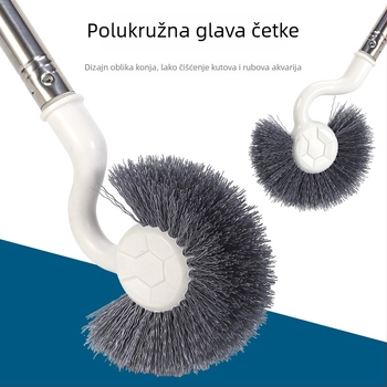 Četka za čišćenje akvarija s produženim prilagodljivim dizajnom, plastična konstrukcija, uklanja alge