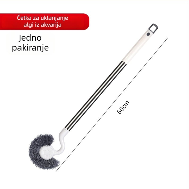 Četka za čišćenje akvarija s produženim prilagodljivim dizajnom, plastična konstrukcija, uklanja alge