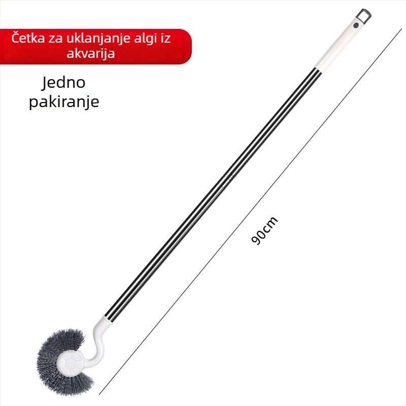 Četka za čišćenje akvarija s produženim prilagodljivim dizajnom, plastična konstrukcija, uklanja alge