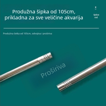 Yue Yao plastična četka za akvarij s dugim držalom za uklanjanje algi sa unutarnjih zidova