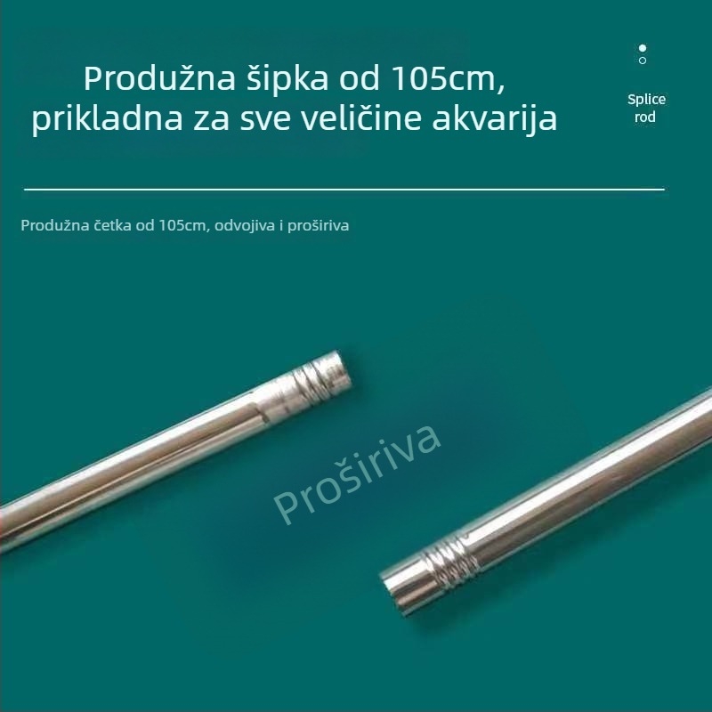 Yue Yao plastična četka za akvarij s dugim držalom za uklanjanje algi sa unutarnjih zidova