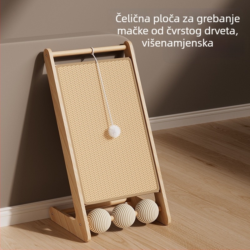 Mačja daska za ogrebotine od drveta sa sisalom, uspravna, CW-002, 1 kom, jednostavan stil