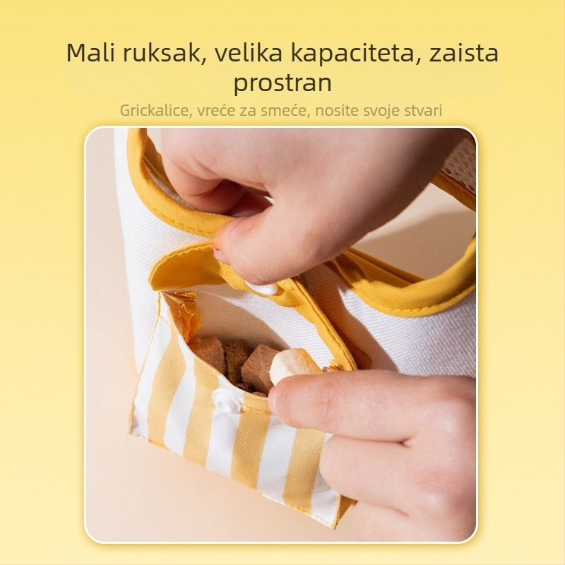 Korejskog stila prugasti prsni pojas za psa s vodilicom, otporan na bijeg, pogodan za manje pse