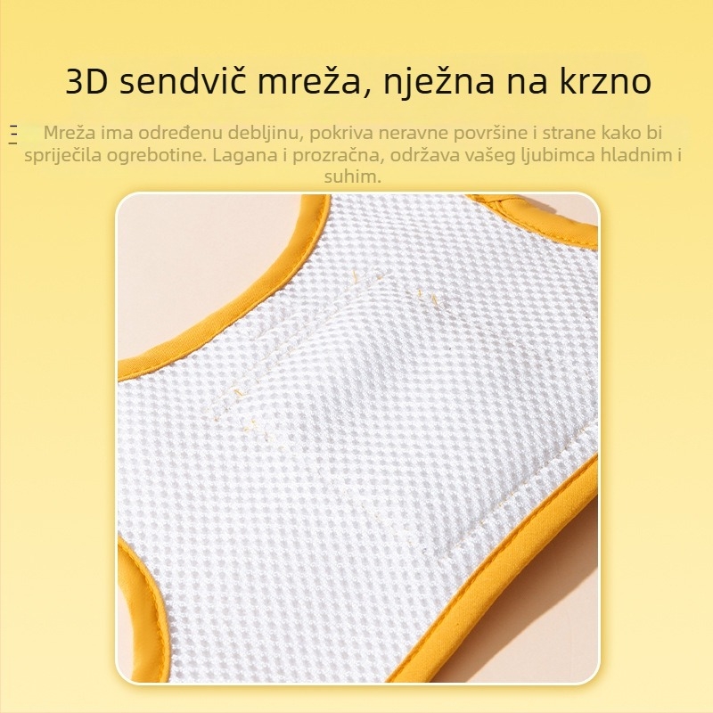 Korejskog stila prugasti prsni pojas za psa s vodilicom, otporan na bijeg, pogodan za manje pse