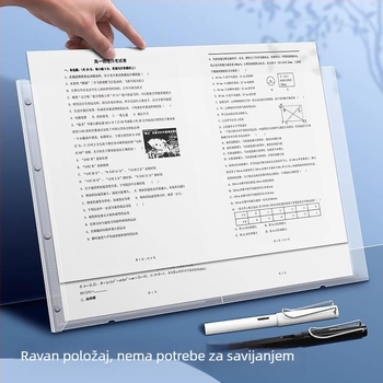Sijin plastični dokument folder s prozirnim umetkom, višeslojni organizator, model CG002944, kapacitet 60/40 listova