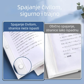 Sijin plastični dokument folder s prozirnim umetkom, višeslojni organizator, model CG002944, kapacitet 60/40 listova