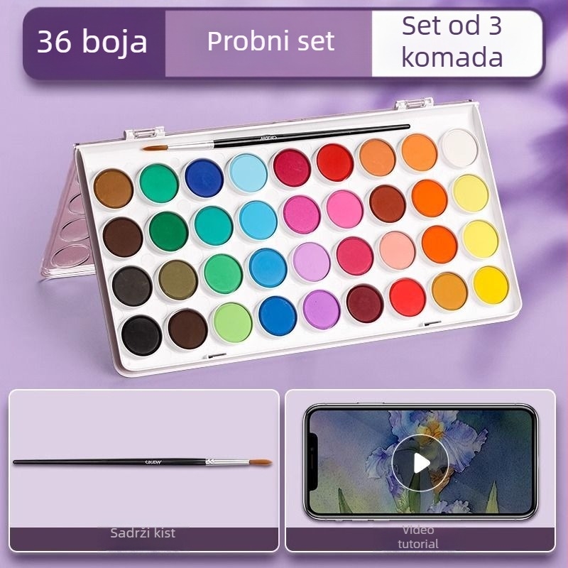 Set akvarela za učenike — Marley/Marie's, materijal: akvarel, pakiranje: kutija, namjena: slikanje akvarelom.