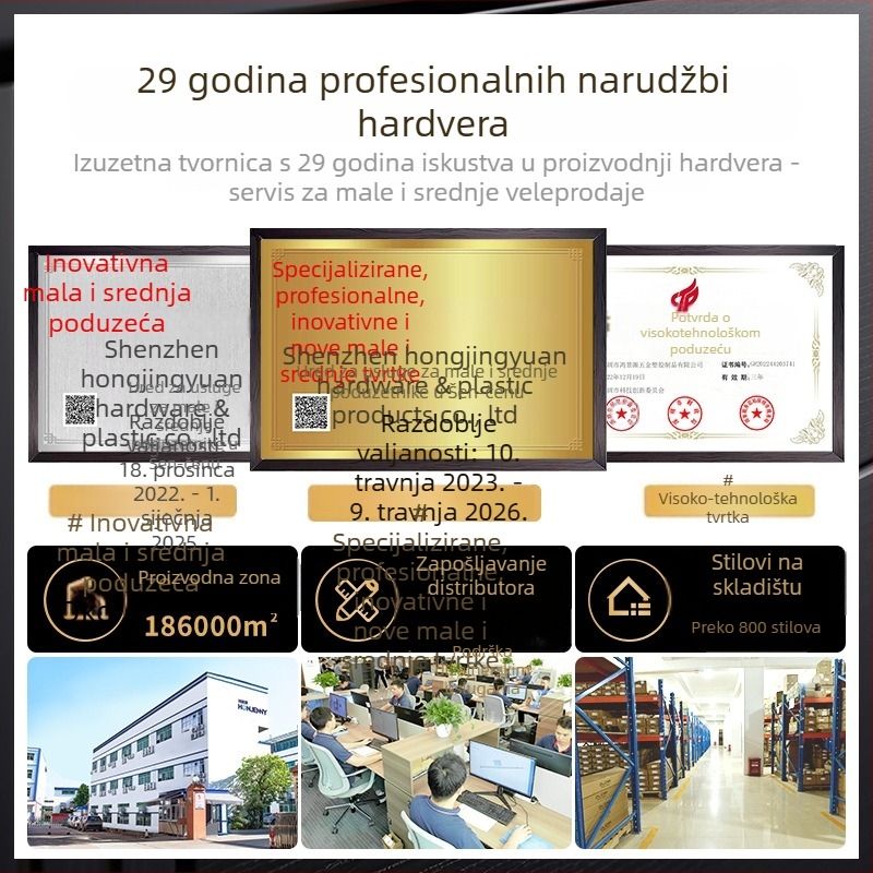 Drška za vrata ormarića – s jednim otvorom, cinkov spoj, moderni minimalistički stil, elektroplatiranje