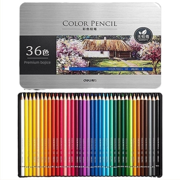 Deli vodotopne bojice u metalnoj kutiji za učenike