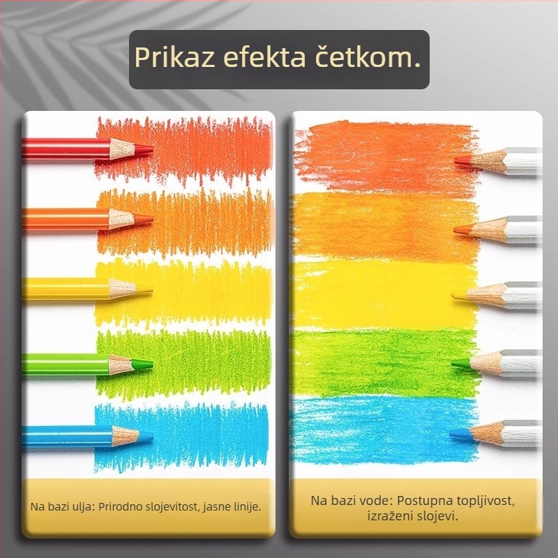 Deli vodotopne bojice u metalnoj kutiji za učenike