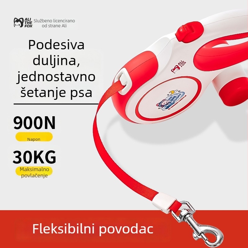 Retraktivan Akita povodac za pse – plastika, protiv vučenja, protiv bijega, IP licenca anime game