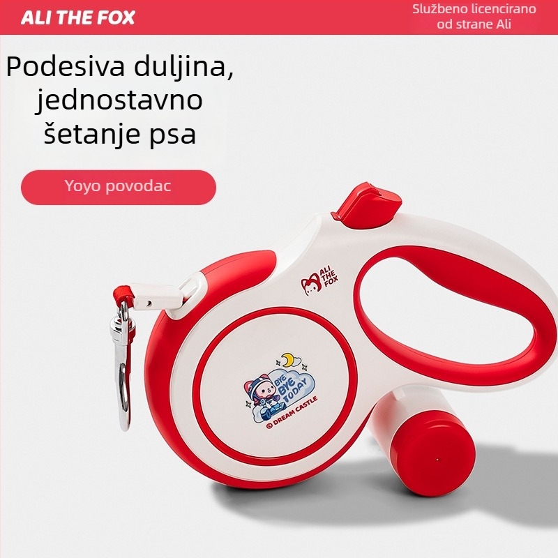 Retraktivan Akita povodac za pse – plastika, protiv vučenja, protiv bijega, IP licenca anime game