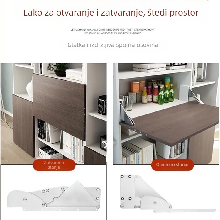 Teški preklopni mehanizam za ormariće i stolove — nehrđajući čelik, model Kxfa1pr0a00, stil modernna jednostavnost