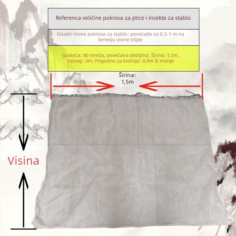 Trostruki set mrežastog pokrova protiv štetočina za voće i povrće — zaštita od bijelih muha, ptica i sunca (Brand Unique)