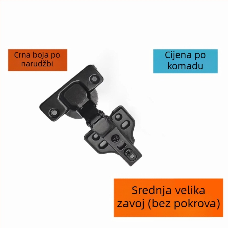 Dvostupanjski hidraulični šarki za garderobu — tip pozicioniranja, hladno valjani čelik, hidrauličko dampiranje, nikl i bakar premaz