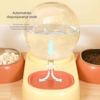 Automatski dispenser vode za mačke, cirkulirajući tok, materijal PP.
