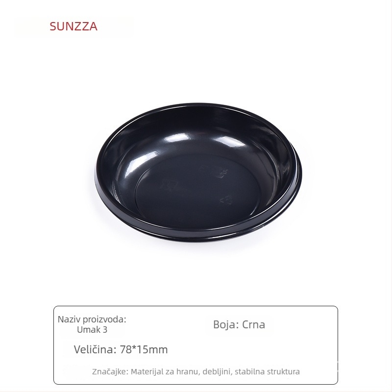 Jednokratne okrugle PET plastične čašice s poklopcem za umake i pudinge, zapremina manje od 100 ml, set