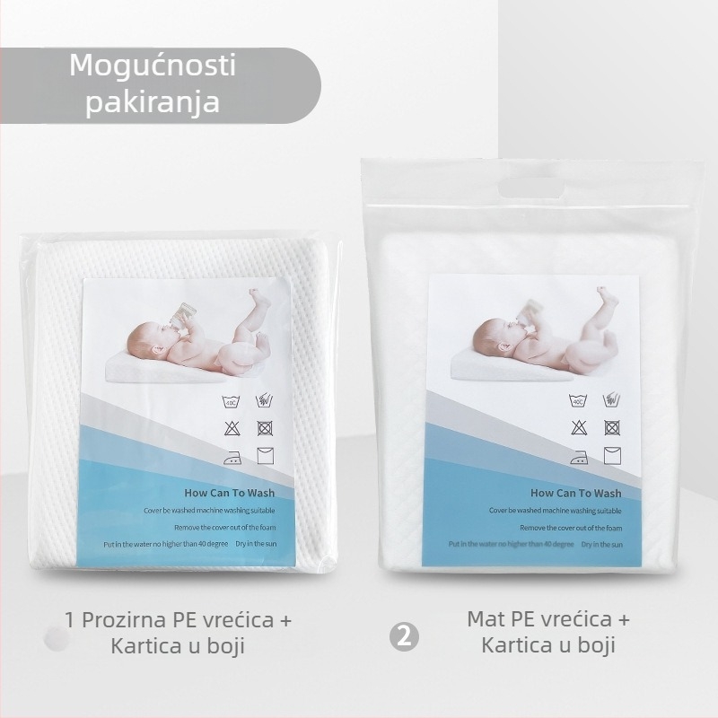 Memory pjenasti jastučić za dojenje i bočni položaj djeteta, nagibni jastučić protiv povraćanja, za bebe i trudnice