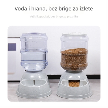 Dispenser vode za mačke s automatskim hranjenjem, plastični, neelektrični sustav